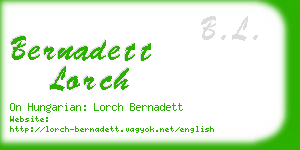 bernadett lorch business card